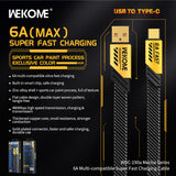 WeKome WDC-190a Mecha Series 6A Super Fast Charging Cable(USB to Type-C)