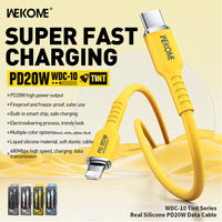 WeKome WDC-10 Tint Series Real Silicone PD20W Data Cable(Type-C to iPh)
