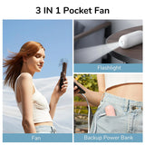 Jisulife F8 3-in-1 Foldable Bear Fan, Flashlight & Power Bank