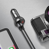 Baseus Digital Display Dual USB Car Charger 24W 4.8A