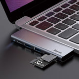Baseus Harmonica 5-in-1 HUB USB3.0 + SD TF Card Reader